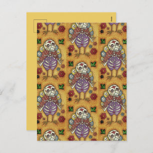 POSTAL FESTIVA TURQUÍA HUESE COLORIDO PUEBLO GRACIAS A LA ESQUEMA