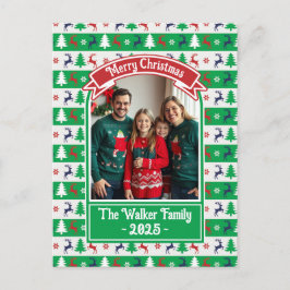 Postal Festiva Ugly Christmas Sweater Jumper Family Photo 