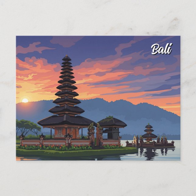 Postal Festiva Ulun Danu Bali Indonesia Travel (Anverso)