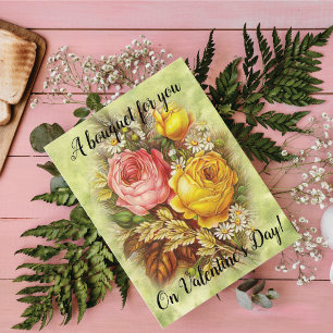 Postal Festiva Un Bouquet para ti en el El día de San Valentín vi