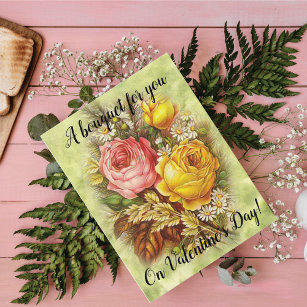 Postal Festiva Un Bouquet para ti en el El día de San Valentín vi