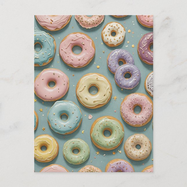 Postal Festiva Un caprichoso Pastel Donut Dream (Anverso)