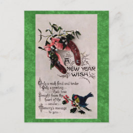 Postal Festiva Un deseo de Año Nuevo
