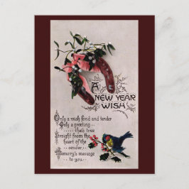 Postal Festiva Un deseo del Año Nuevo