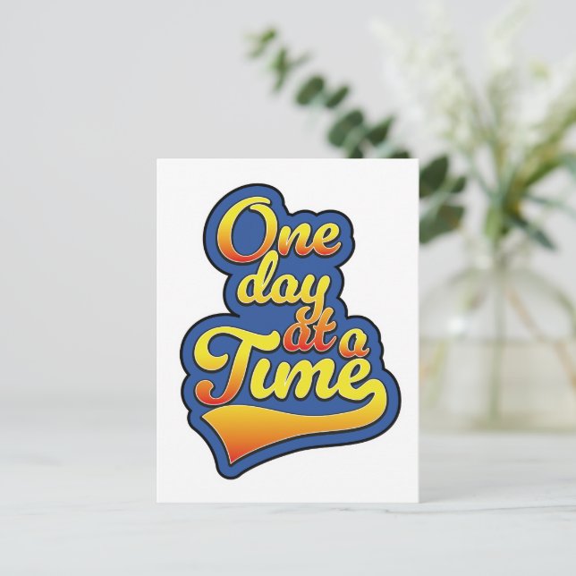 Postal Festiva Un día a la vez (Anverso de pie)