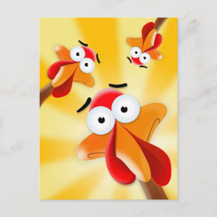 Postal Festiva Un día de acción de gracias humorístico, feliz día