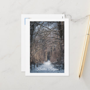 Postal Festiva Un día de invierno en Kluisbos Bélgica