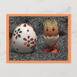 Postal Festiva Un Eggmen Cuto Encontró Una Gran Postcarta De Huev