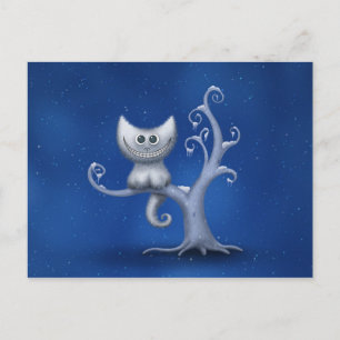 Postal Festiva Un gatito de Cheshire (navidad)
