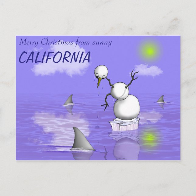 Postal Festiva Un mal día en el paraíso (Anverso)