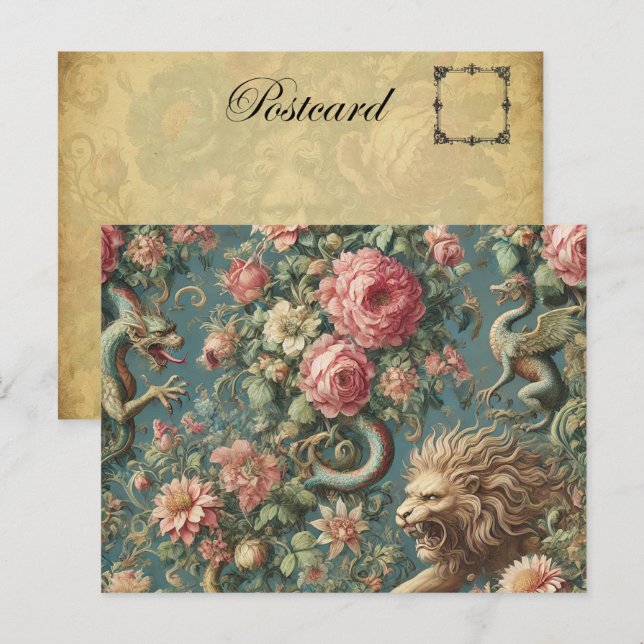 Postal Festiva Un mito floreciente - victoriano gótico (Anverso / Reverso)