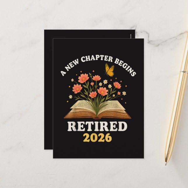 Postal Festiva Un Nuevo Capítulo Comienza Jubilado 2026 (Anverso/Reverso In Situ)