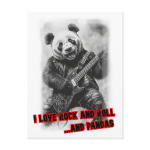 Un panda roquero tocando guitarra eléctrica en un