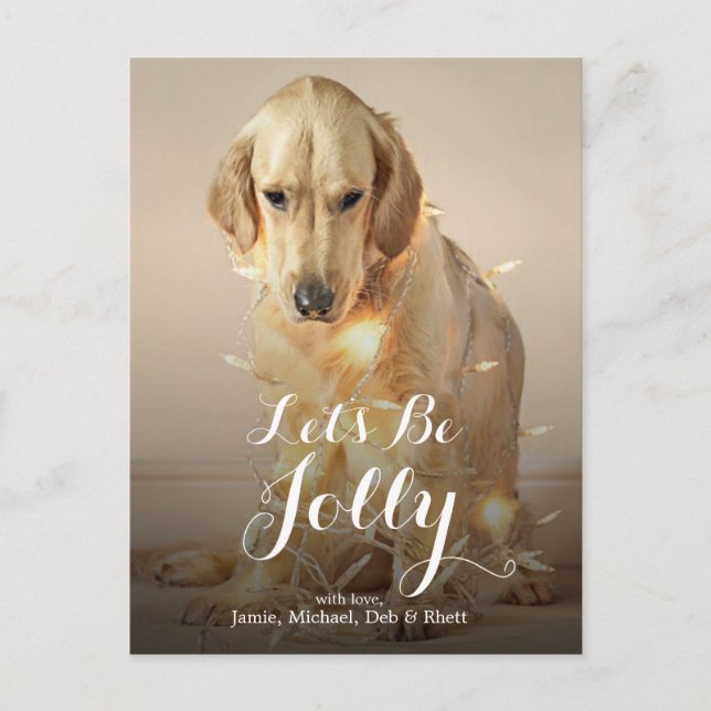 Postal Festiva Un perro del golden retriever (Anverso)