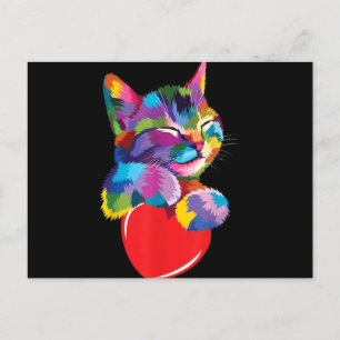Postal Festiva Un regalo lindo para los amantes de los gatitos, u