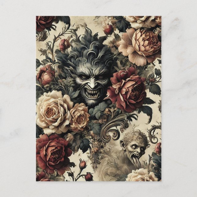 Postal Festiva Un santuario salvaje - victoriano gótico (Anverso)