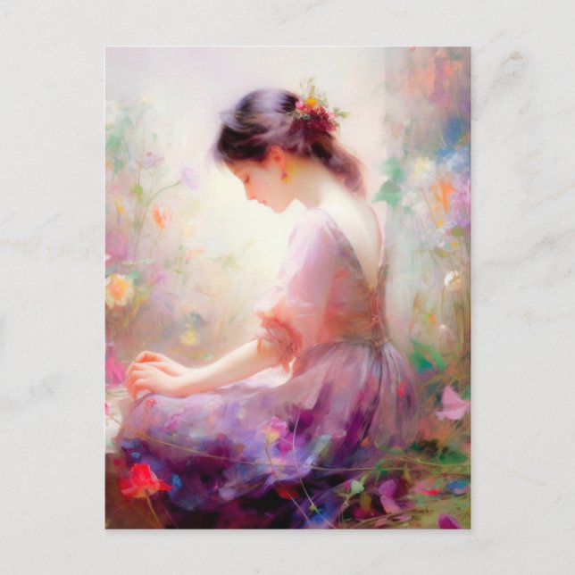 Postal Festiva Un sueño de Dios de flores (Anverso)