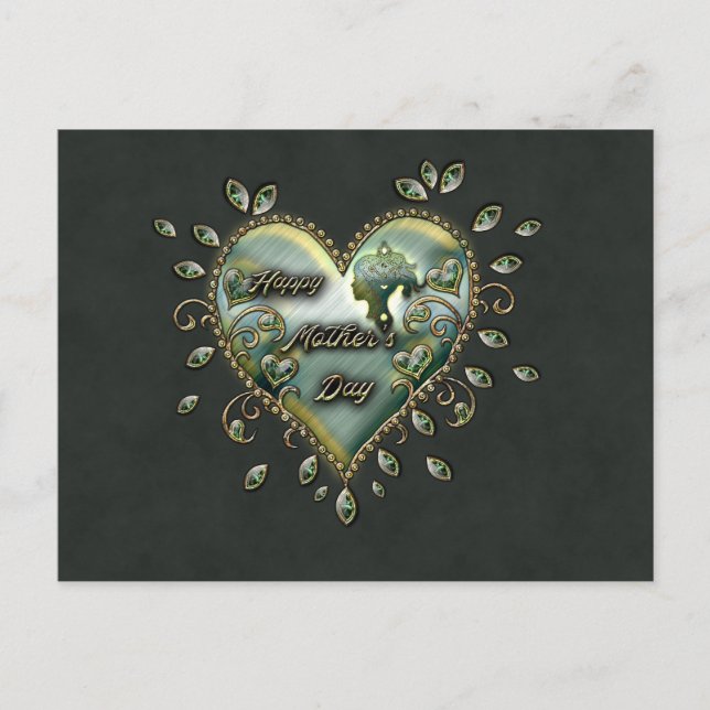 Postal Festiva Un toque de elegancia: Feliz Día de la Madre. (Anverso)