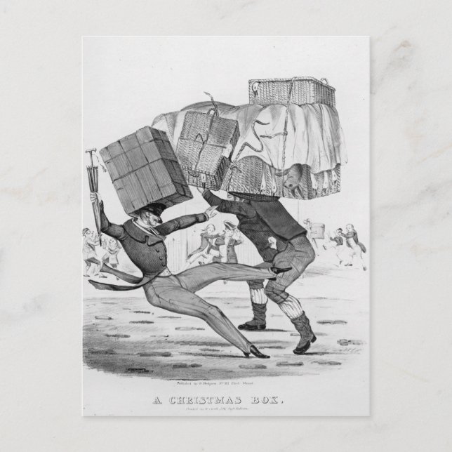 Postal Festiva Una caja de Navidades, 1836 (Anverso)