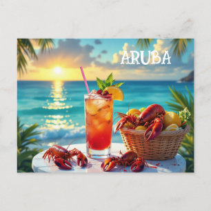Postal Festiva Una encantadora tarde en Aruba