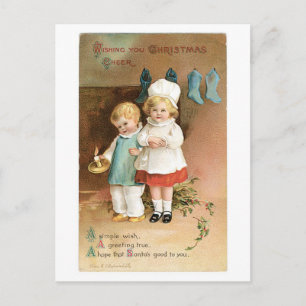 Postal Festiva Una esperanza de que Santa sea buena contigo