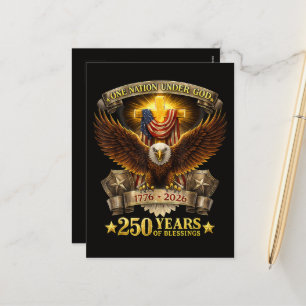 Postal Festiva Una Nación Bajo Dios 250 Años Bendiciones