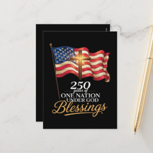 Postal Festiva Una Nación Bajo Dios 250 Años de Bendiciones