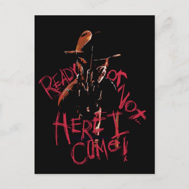 Postal Festiva Una noche en Elm Street | Listo o no (Anverso)