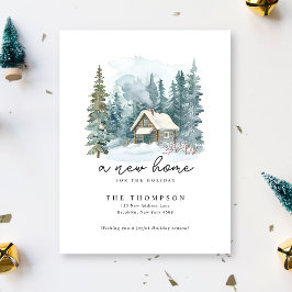 Postal Festiva Una nueva caligrafía de escritura a mano en el hog