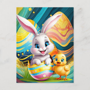 POSTAL FESTIVA UNA PASCUA DE SALTOS Y BRINCOS PARA TI