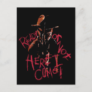 Postal Festiva Una pesadilla en Elm Street   Listo o no