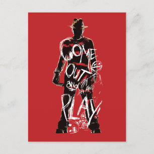 Postal Festiva Una pesadilla en Elm Street   Sal y juega