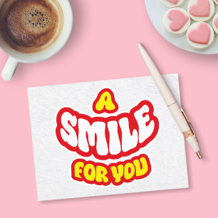 Postal Festiva Una sonrisa para ti gracias