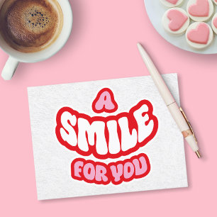 Postal Festiva Una sonrisa para ti gracias