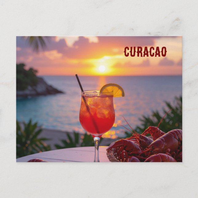 Postal Festiva Una tarde encantadora en CURACAO  (Anverso)