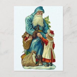 Postal Festiva Una visita de Santa Claus