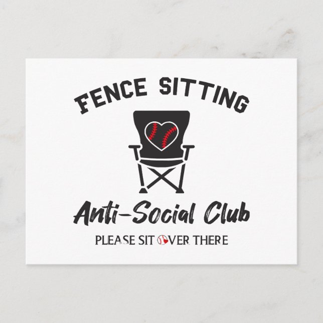 Postal Festiva Unas vallas divertidas sentadas anti club social B (Anverso)