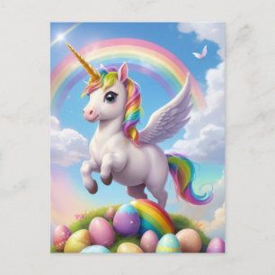 Postal Festiva Unicornio mágico de Pascua