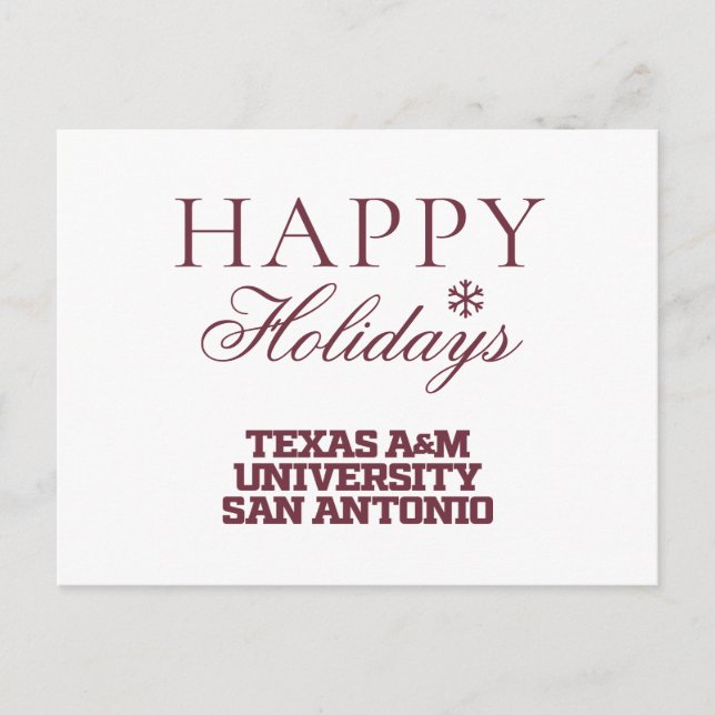 Postal Festiva Universidad A&M de Texas-San Antonio (Anverso)