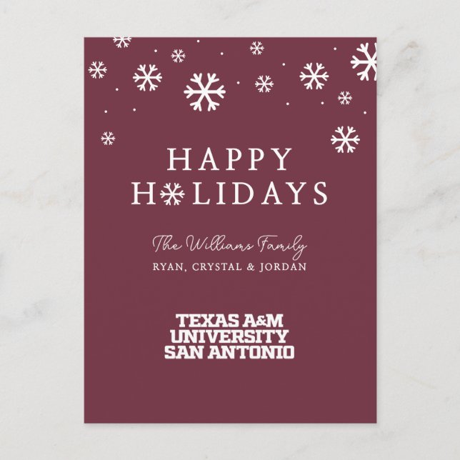 Postal Festiva Universidad A&M de Texas-San Antonio (Anverso)