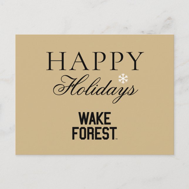 Postal Festiva Universidad de Wake Forest | Wake Forest (Anverso)