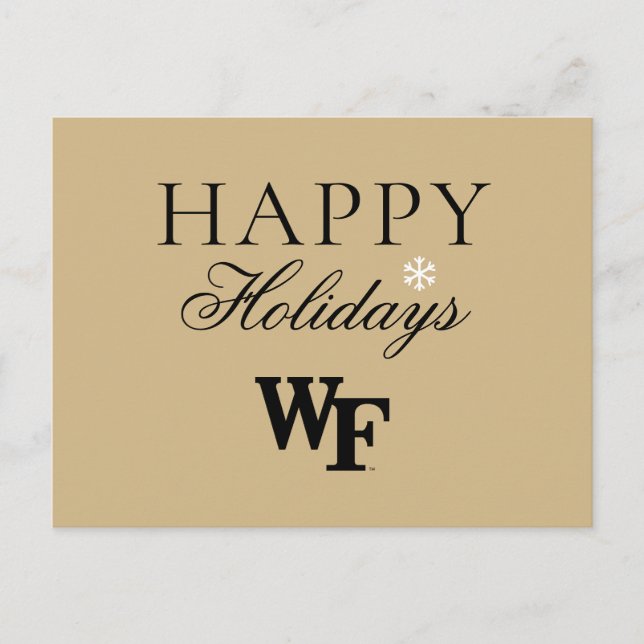 Postal Festiva Universidad de Wake Forest | WF (Anverso)