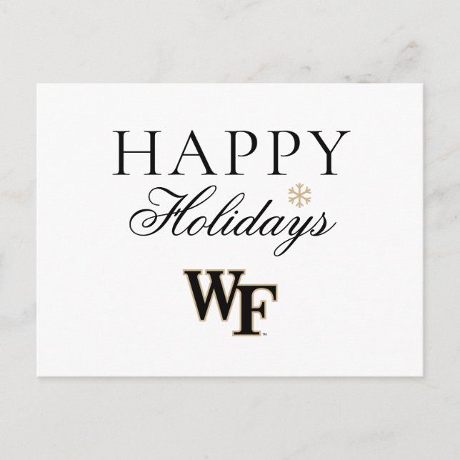 Postal Festiva Universidad de Wake Forest | WF (Anverso)