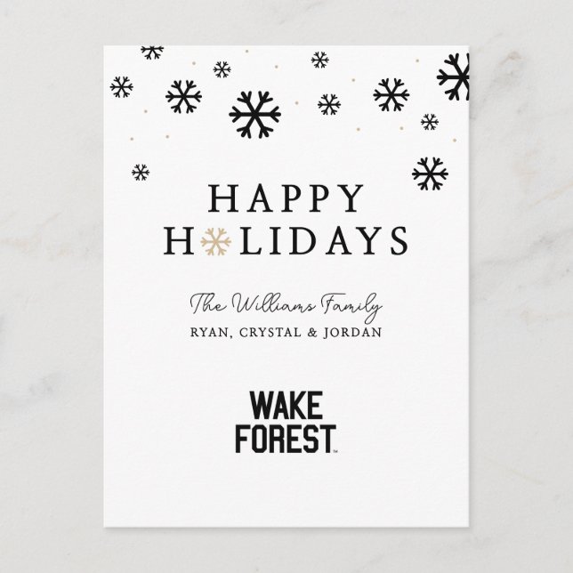 Postal Festiva Universidad Wake Forest | Bosque Wake (Anverso)