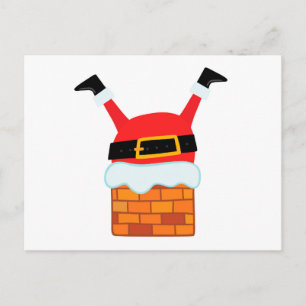 Postal Festiva Upside Down Santa