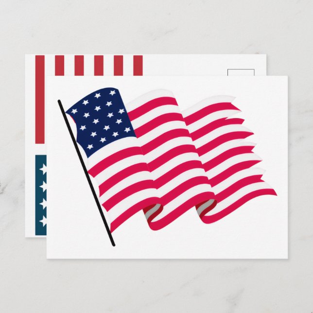 Postal Festiva USA Flag 2026 – Bold American Flag for 250th (Anverso / Reverso)
