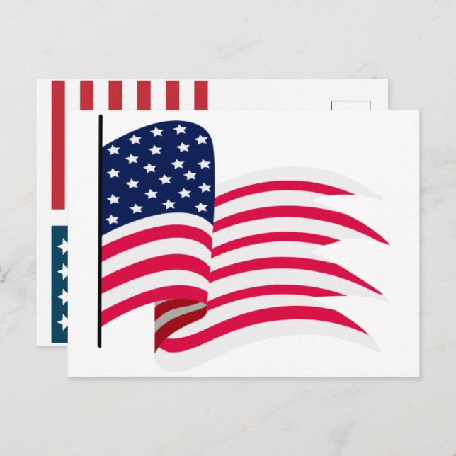 Postal Festiva USA Flag 2026 – Bold American Flag for 250th (Anverso / Reverso)