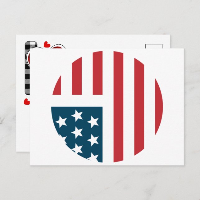 Postal Festiva USA Flag 2026 – Bold American Flag for 250th (Anverso / Reverso)