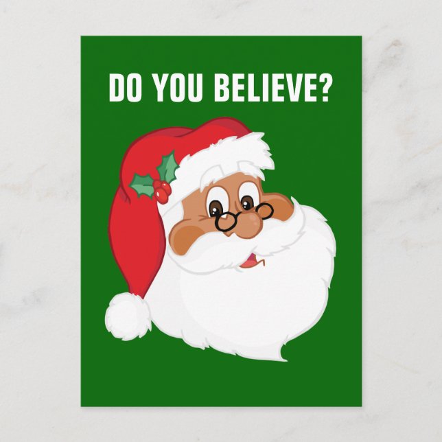 Postal Festiva ¿Usted cree en Papá Noel negro? (Anverso)