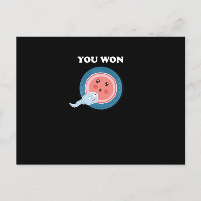 Postal Festiva Usted ganó ciencia humana de la evolución de la (Anverso)